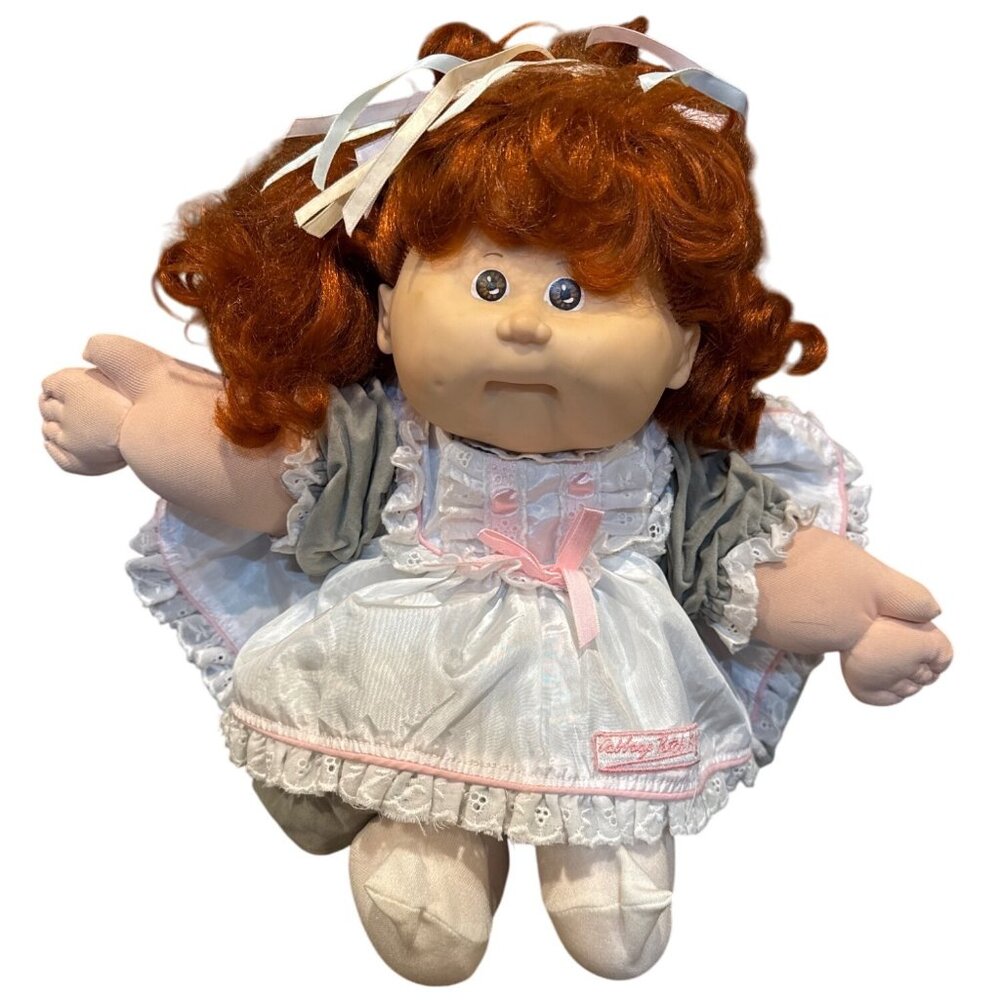 Vintage Talking Cabbage Patch Kids Doll Red Hair Brown Eyes T-8 1987 Coleco